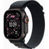Apple Watch Ultra 3 49mm Titanium Black avec Black Alpine Loop Strap Medium MF0V4